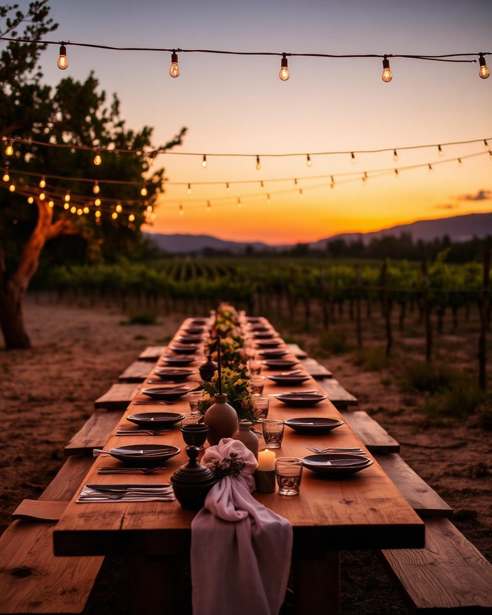 Sunset at the Long Table